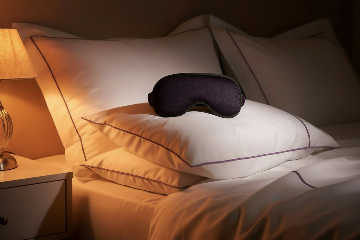Uniform Purple-Black Sleep Mask Banner